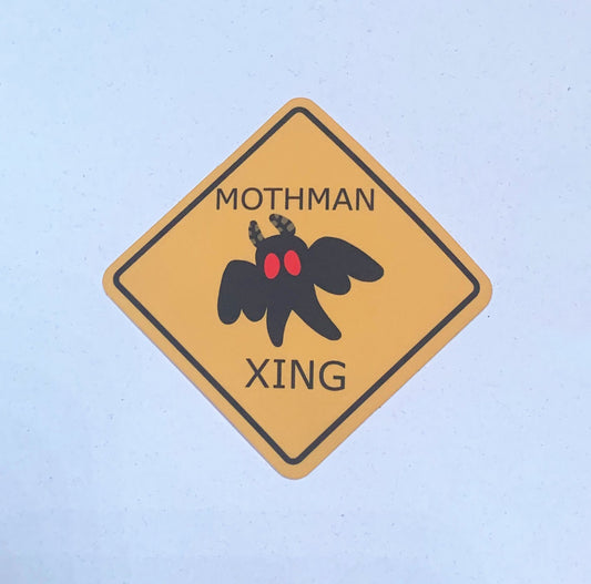 Mothman Crossing Vinyl Sticker