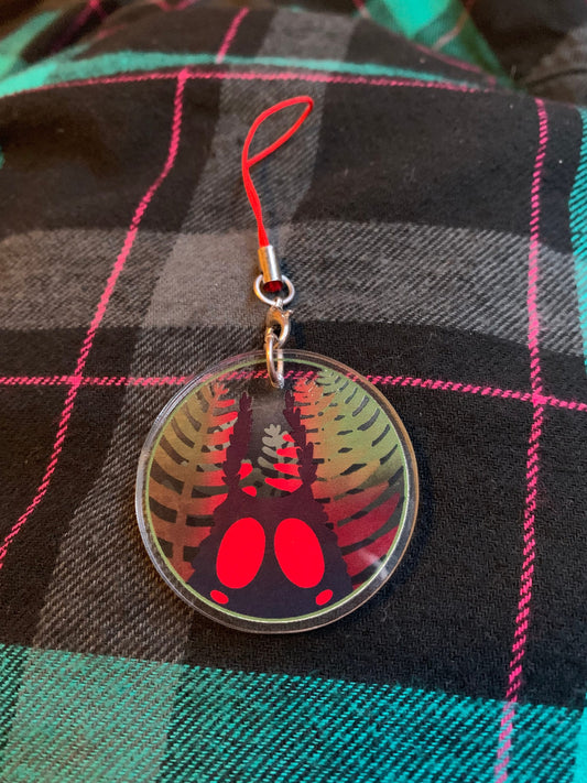 Mothman Acrylic Cellphone Charm