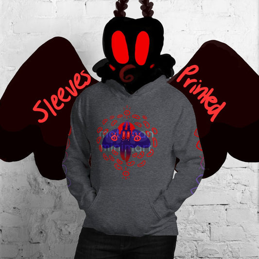 Mothman Eyes Hoodie (With Sleeves Printed)
