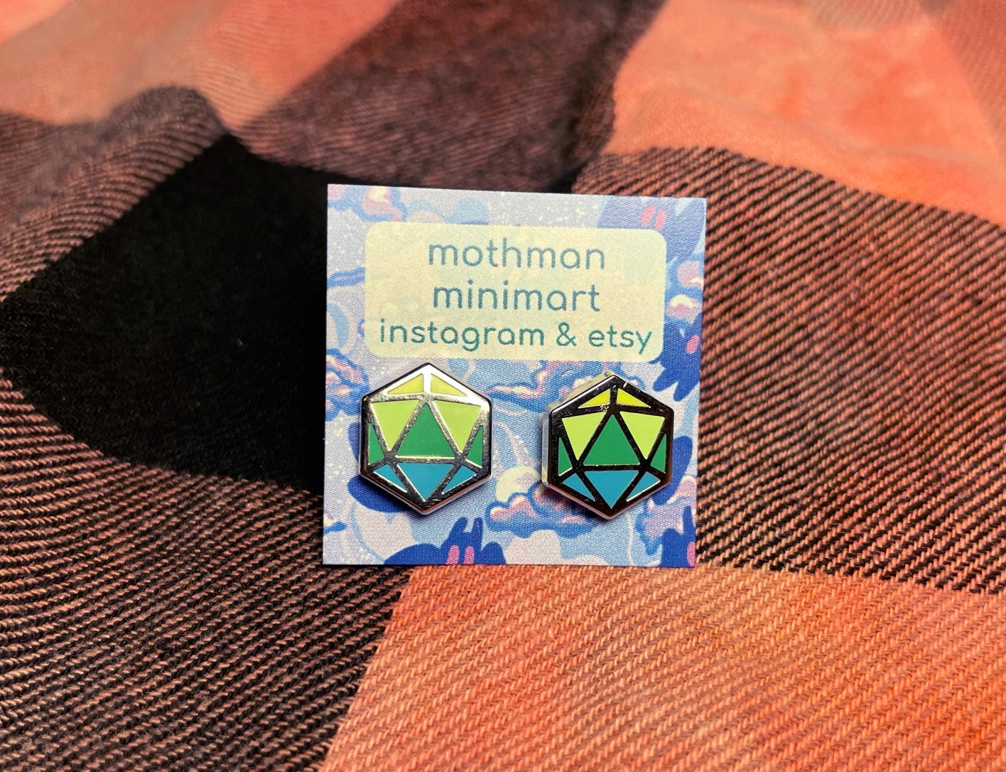 Large Dnd Dice Enamel Stud Earrings