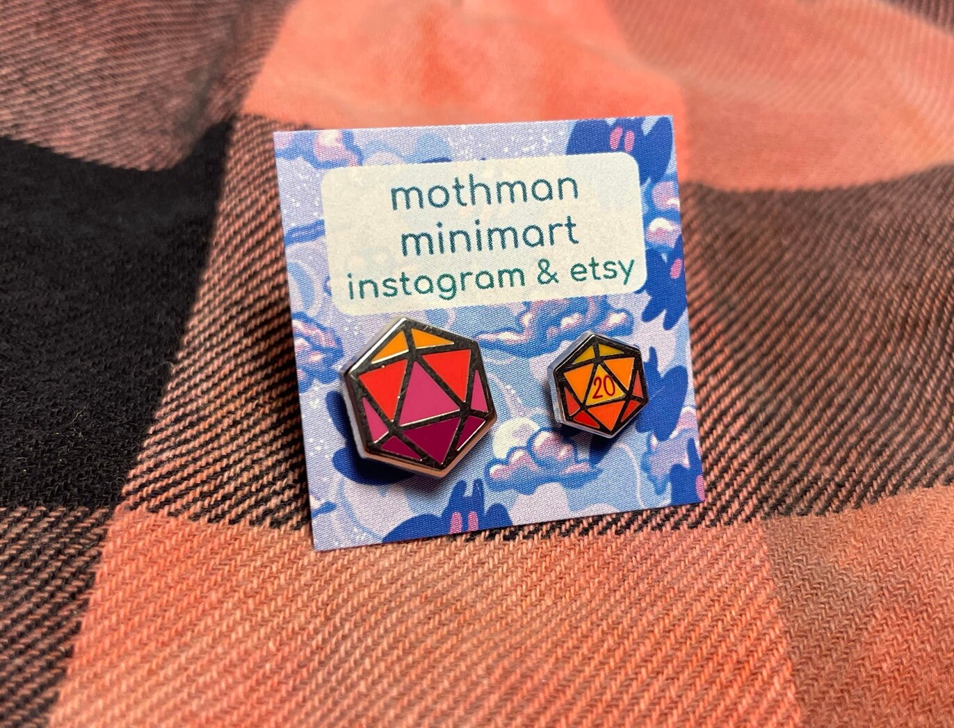 Large Dnd Dice Enamel Stud Earrings